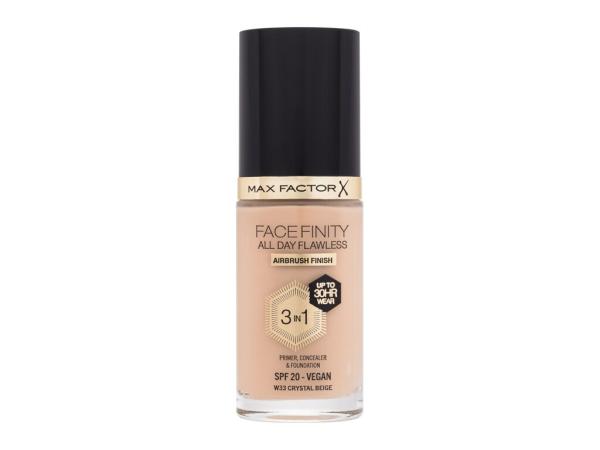 Max Factor Facefinity All Day Flawless W33 Crystal Beige (W) 30ml, Make-up SPF20