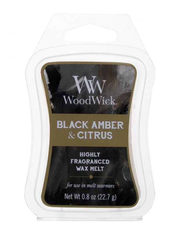 WoodWick Black Amber & Citrus (U)  22,7g, Vonný vosk