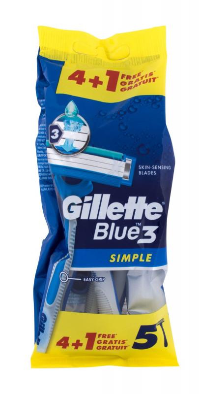 Gillette Simple Blue3 (M) 5ks, Holiaci strojček