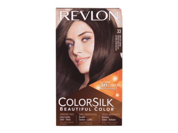 Revlon Colorsilk Beautiful Color 33 Dark Soft Brown (W) 59,1ml, Farba na vlasy