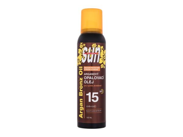 Vivaco Sun Argan Bronz Oil Spray (U) 150ml, Opaľovací prípravok na telo SPF15