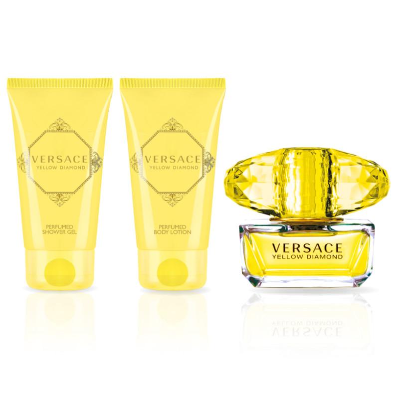 Versace Yellow Diamond Edt 50ml + telové mlieko 50ml + sprchový gel 50ml (W)