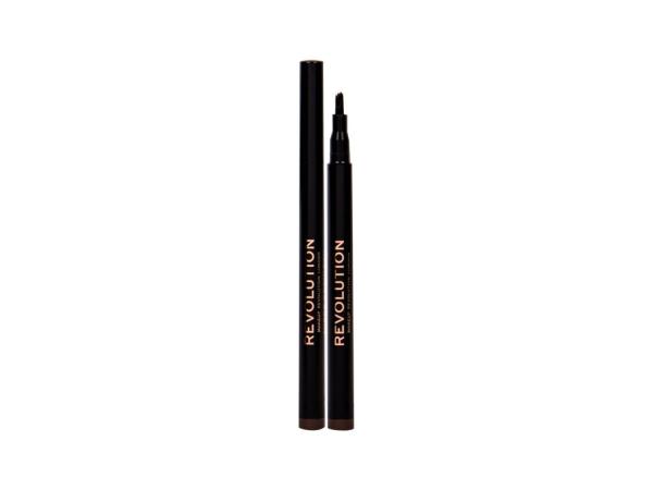 Makeup Revolution Lo Micro Brow Pen Medium Brown (W) 1ml, Ceruzka na obočie