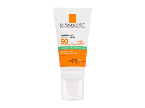 La Roche-Posay Anthelios UVMUNE 400 Oil Control Gel-Cream (U) 50ml, Opaľovací prípravok na tvár SPF50+ No Parfum
