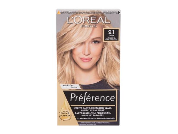 L'Oréal Paris Préférence 9,1 Oslo (W) 60ml, Farba na vlasy