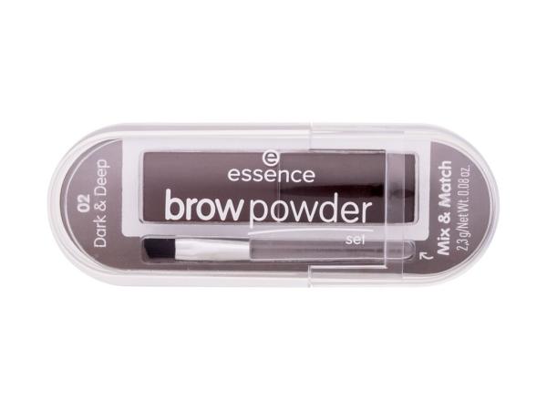 Essence Brow Powder Set 02 Dark & Deep (W) 2,3g, Púder na obočie
