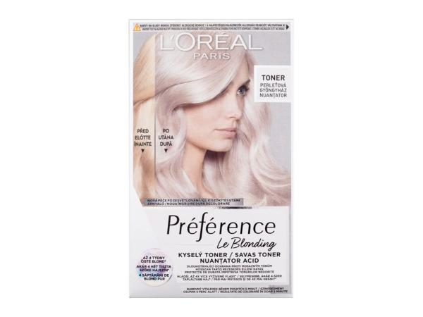 L'Oréal Paris Préférence Le Blonding Toner Platinum Pearl (W) 60ml, Farba na vlasy