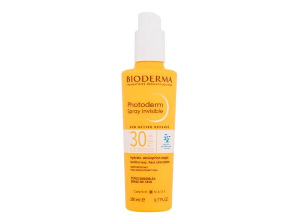 BIODERMA Photoderm Spray Invisible (U) 200 ml, Opaľovací prípravok na telo SPF30