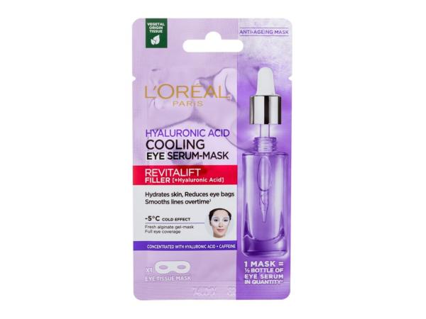 L'Oréal Paris Cooling Tissue Eye Serum-Mask Revitalift Filler HA (W)  11g, Maska na oči