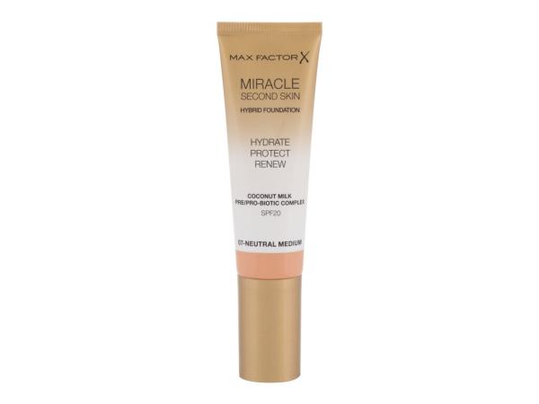 Max Factor Miracle Second Skin 07 Neutral Medium (W) 30ml, Make-up SPF20