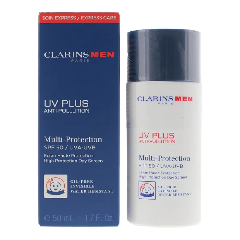 Clarins Men UV Plus Anti-Pollution Multi-Protection SPF50 50ml, Denný pleťový krém