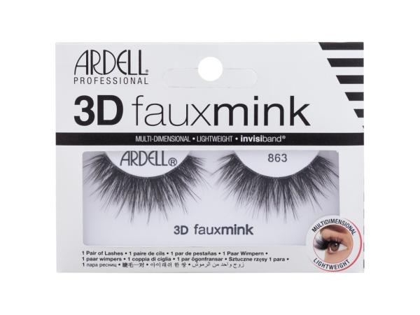 Ardell 3D Faux Mink 863 Black (W) 1ks, Umelé mihalnice