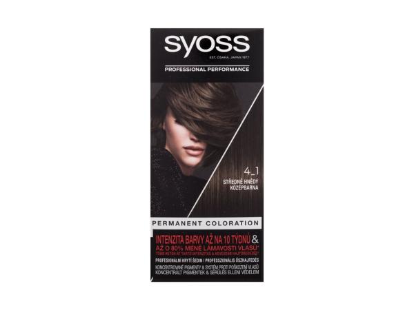 Syoss Permanent Coloration 4-1 Medium Brown (W) 50ml, Farba na vlasy