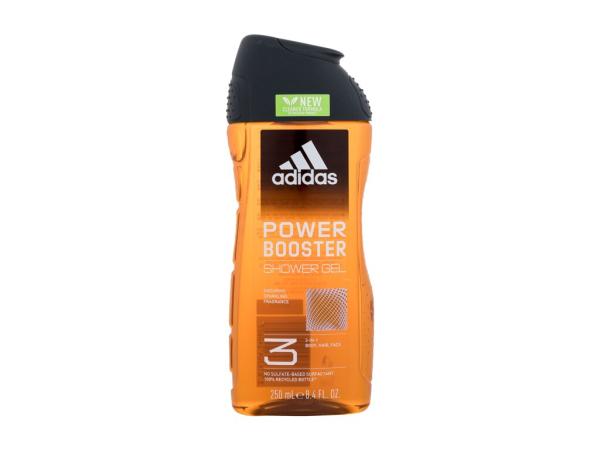 Adidas Power Booster Shower Gel 3-In-1 (M) 250ml, Sprchovací gél New Cleaner Formula