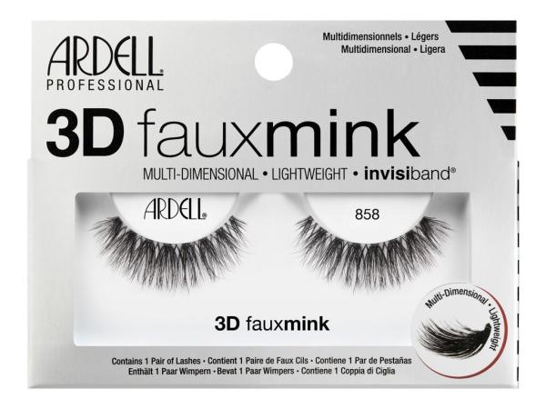 Ardell 3D Faux Mink 858 Black (W) 1ks, Umelé mihalnice