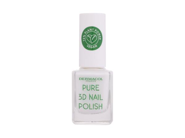 Dermacol Pure 3D 02 Absolute White (W) 11ml, Lak na nechty