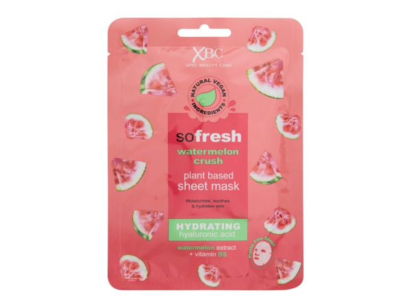 Xpel So Fresh Watermelon Crush Hydrating Sheet Mask (W) 1ks, Pleťová maska