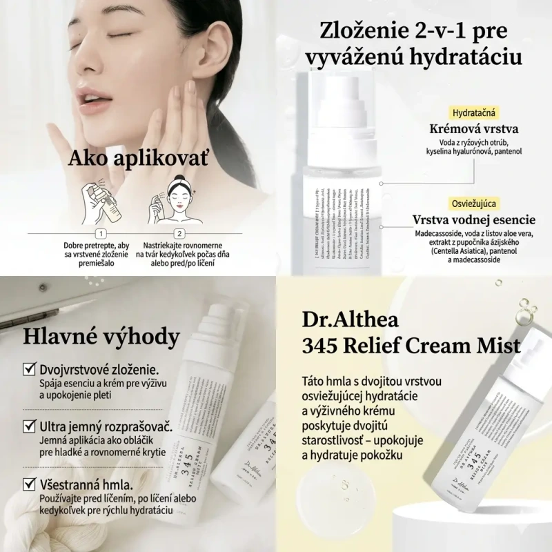 Dr. Althea Relief 345 Cream Mist 60 ml (U), Pleťový sprej 2