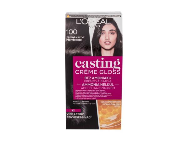 L'Oréal Paris Casting Creme Gloss 100 Dark Black (W) 48ml, Farba na vlasy