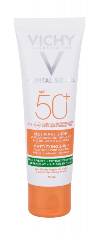 Vichy Capital Soleil Mattifying 3-in-1 (W) 50ml, Opaľovací prípravok na tvár SPF50+