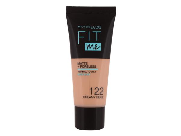 Maybelline Fit Me! Matte + Poreless 122 Creamy Beige (W) 30ml, Make-up