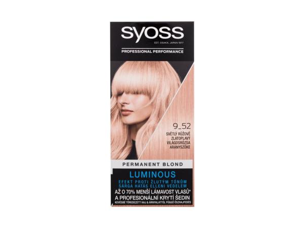 Syoss Permanent Coloration Permanent Blond 9-52 Light Rose Gold Blond (W) 50ml, Farba na vlasy