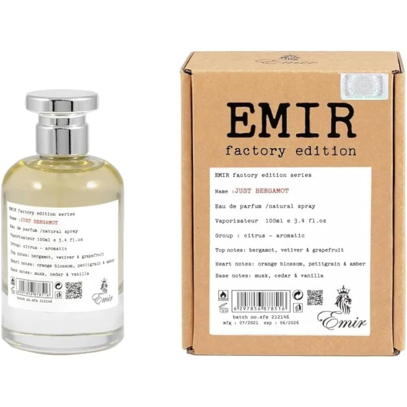 Paris Corner Emir Factory Edition Just Bergamot (U) 100 ml, Parfumovaná voda