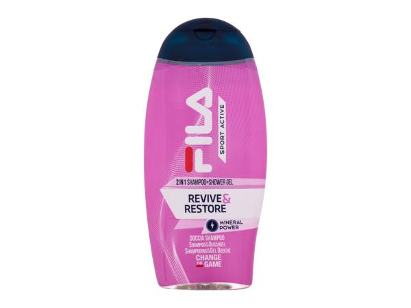 Fila Sport Active Revive & Restore 2in1 Shampoo + Shower Gel (W) 250ml, Sprchovací gél