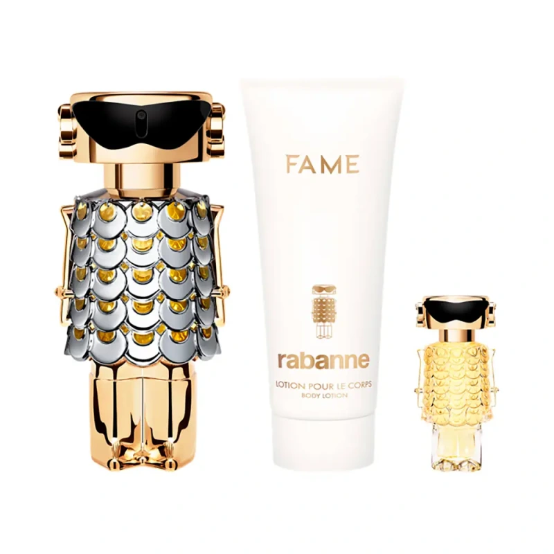 Paco Rabanne Fame EdP 80ml + EdP 4ml + Telové mlieko 100ml, Darčeková sada (W) 1