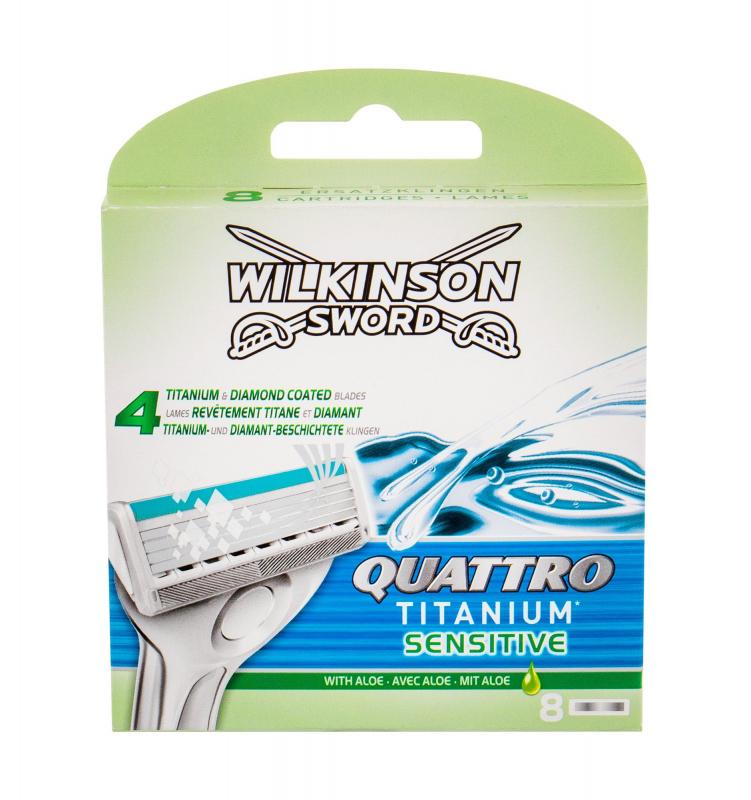Wilkinson Sword Titanium Sensitive Quattro (M)  8ks, Náhradné ostrie