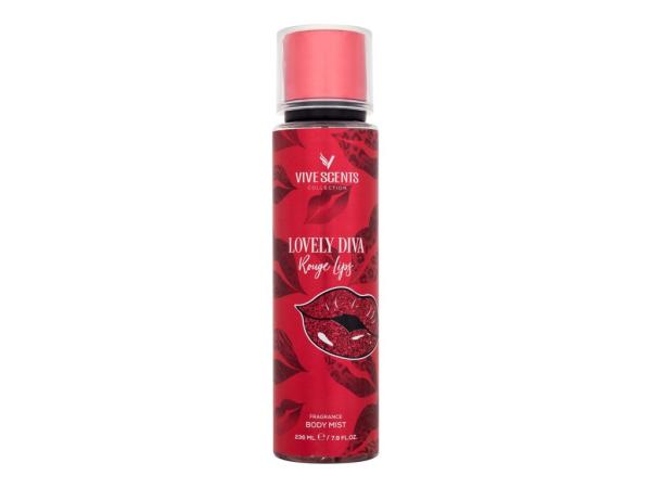 Vive Scents Rouge Lips Lovely Diva (W)  236ml, Telový sprej