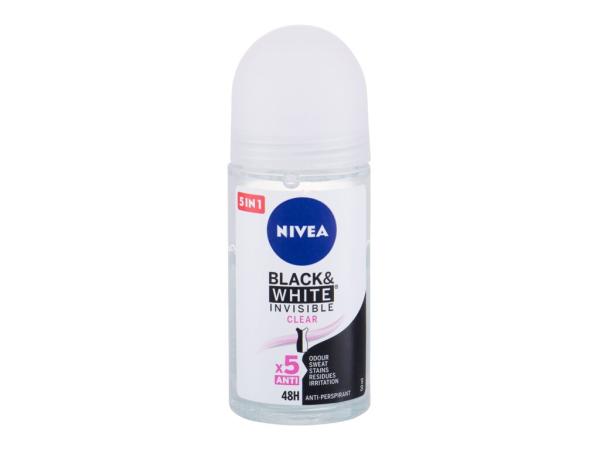 Nivea Black & White Invisible (W) 50ml, Antiperspirant 48h