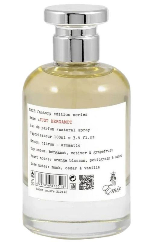 Paris Corner Emir Factory Edition Just Bergamot (U) 100ml, Parfumovaná voda