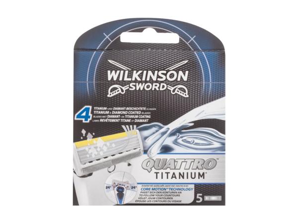 Wilkinson Sword Titanium Quattro (M)  5ks, Náhradné ostrie