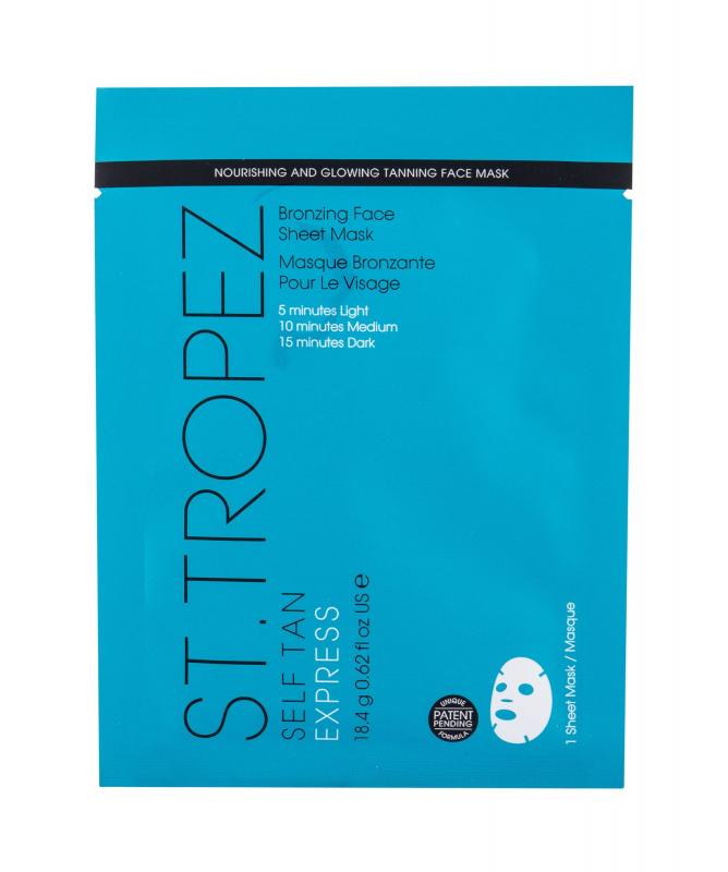 St.Tropez Express Bronzing Face Sheet Mask Self Tan (W) 18,4g, Samoopaľovací prípravok