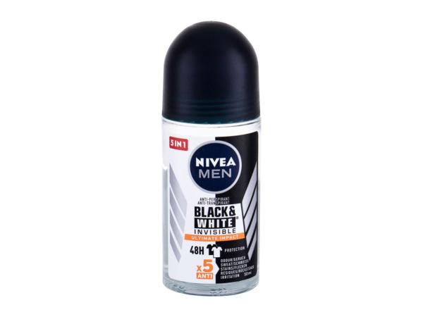 Nivea Men Invisible For Black & White Ultimate Impact (M) 50ml, Antiperspirant 48h