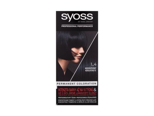 Syoss Permanent Coloration 1-4 Blue Black (W) 50ml, Farba na vlasy