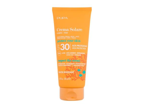 Pupa Sunscreen Cream (U) 200ml, Opaľovací prípravok na telo SPF30
