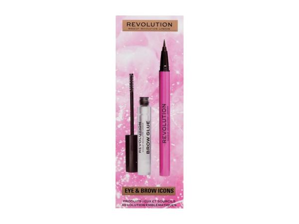 Makeup Revolution Lo Eye & Brow Icons Gift Set (W) 3ml, Gél a pomáda na obočie