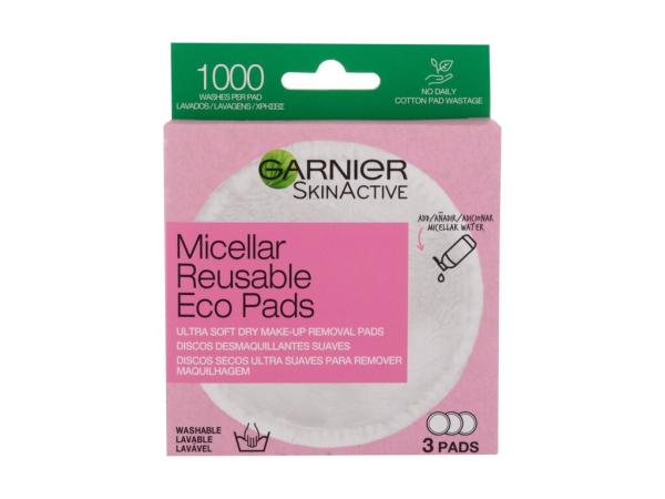 Garnier Skin Naturals Micellar Reusable Eco Pads (W) 3ks, Odličovacie tampóny