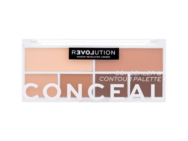 Revolution Relove Conceal Me Concealer & Contour Palette Medium (W) 11,2g, Kontúrovacia paletky