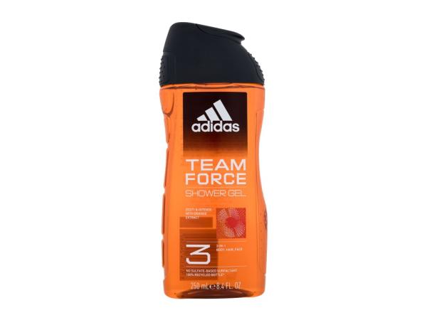 Adidas Team Force Shower Gel 3-In-1 (M) 250ml, Sprchovací gél