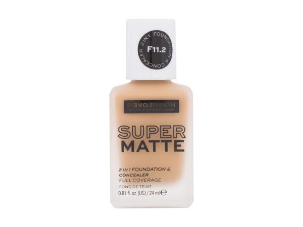 Revolution Relove Super Matte 2 in 1 Foundation & Concealer F11.2 (W) 24ml, Make-up