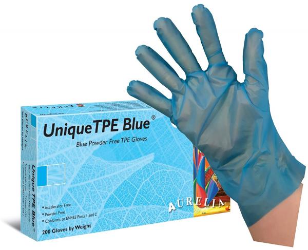 Aurelia Unique TPE Clear PF Gloves, Jednorázové TPE rukavice 200ks