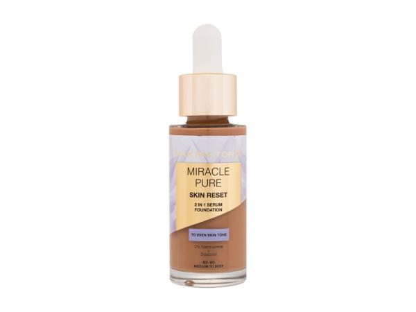 Max Factor Miracle Pure Skin Reset 2in1 Serum Foundation 85-90 Medium To Deep (W) 30ml, Make-up