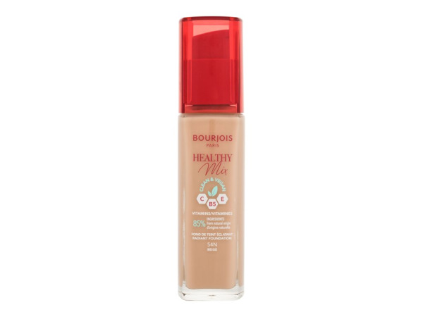 BOURJOIS Paris Healthy Mix Clean & Vegan Radiant Foundation 54N Beige (W) 30ml, Make-up