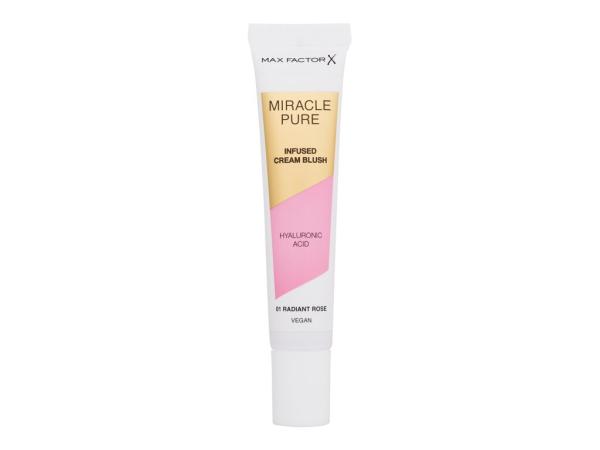 Max Factor Miracle Pure Infused Cream Blush 01 Radiant Rose (W) 15ml, Lícenka