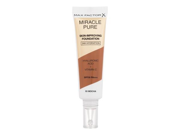 Max Factor Miracle Pure Skin-Improving Foundation 93 Mocha (W) 30ml, Make-up SPF30