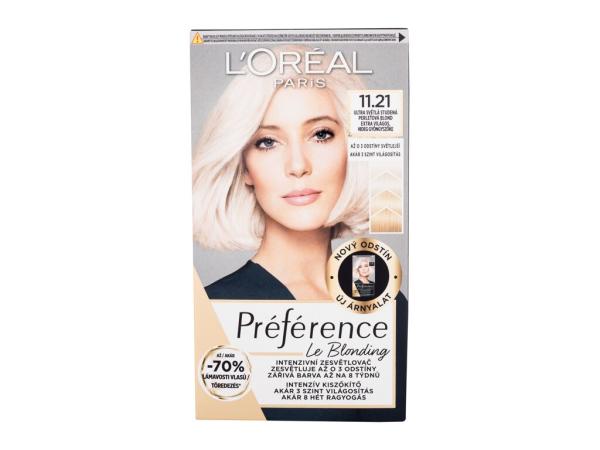 L'Oréal Paris Préférence Le Blonding 11.21 Ultra Light Cold Pearl Blonde (W) 1ks, Farba na vlasy