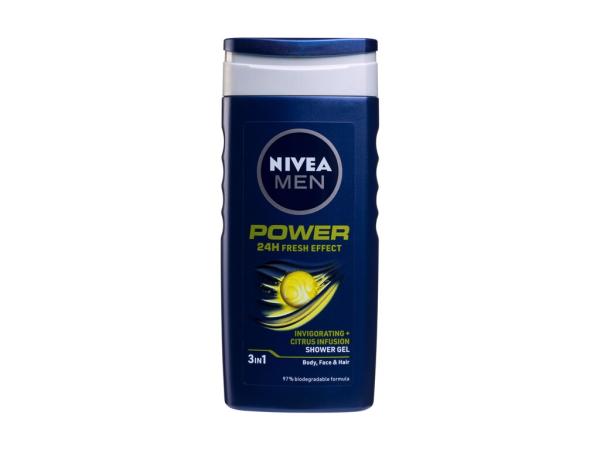 Nivea Men Power Fresh (M) 250ml, Sprchovací gél